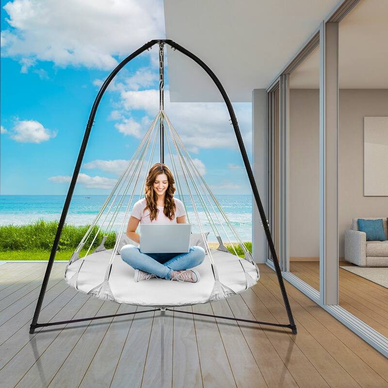 Standing Hammocks, White - 56 D x 46.25“H; (Approx.75” thick)