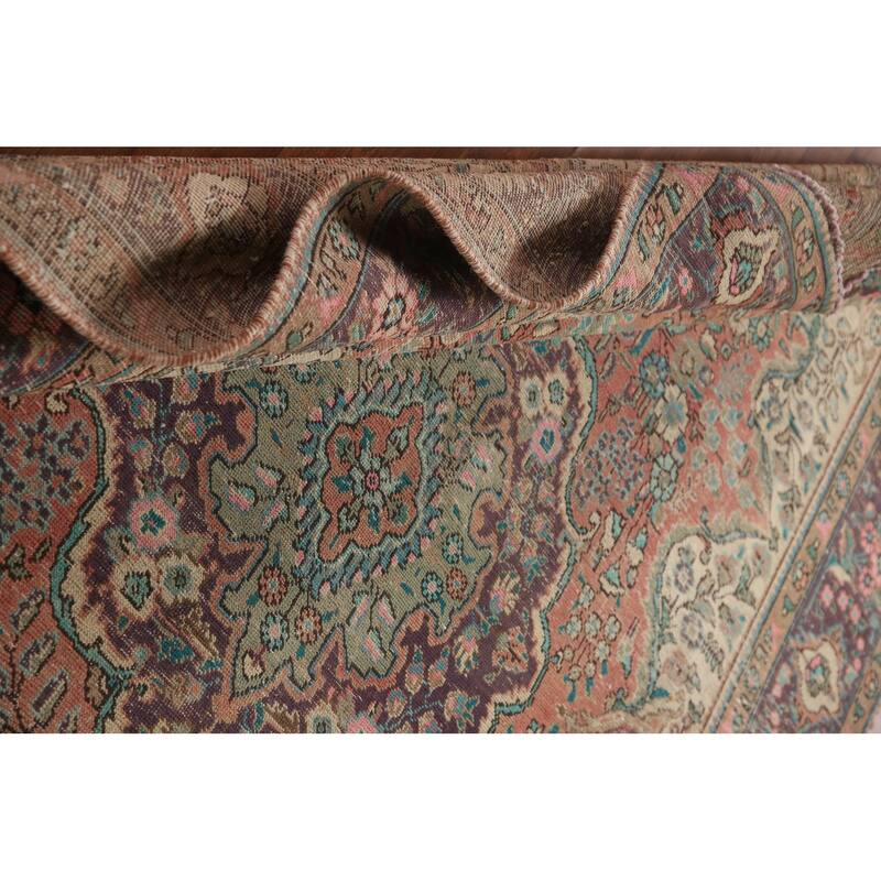 Tabriz Persian Vintage Area Rug Handmade Wool Carpet - 6'7" x 9'6"