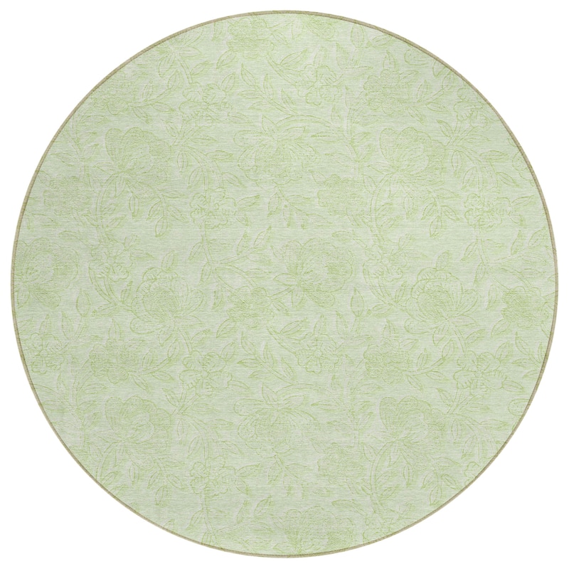 Machine Washable Indoor/ Outdoor Chantille Floral Farmhouse Rug