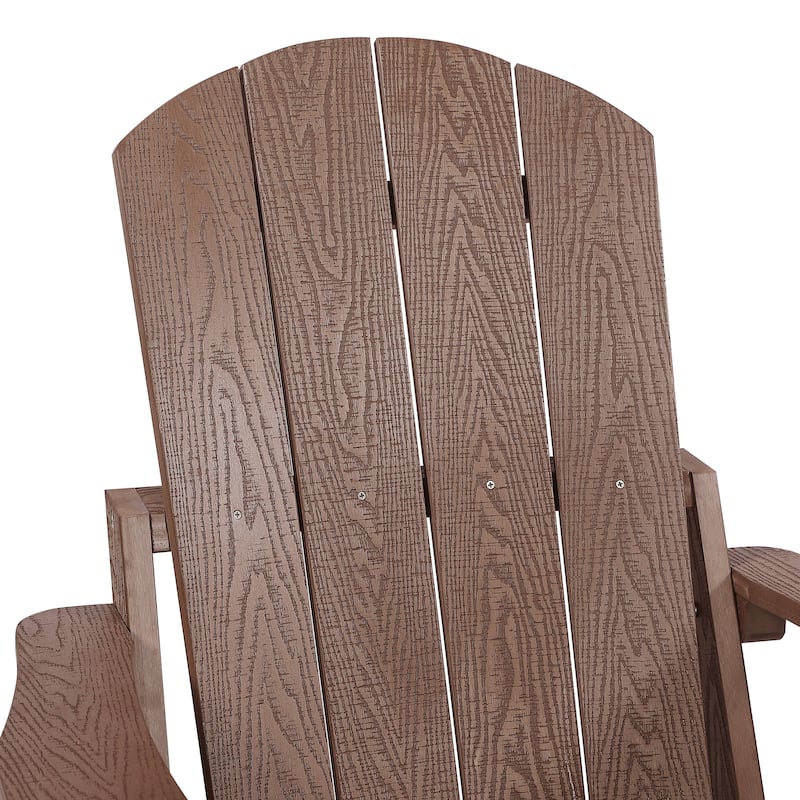 Hurley Folding Poly Adirondack Chair with Pull-out Ottoman (Set of 2)