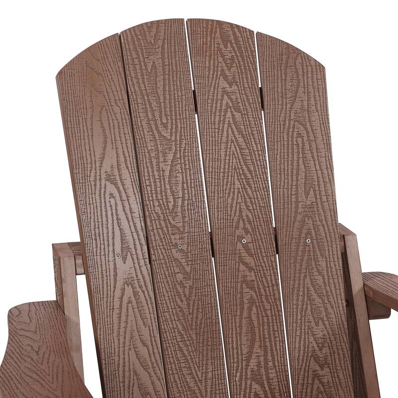 Seaton Folding Poly Adirondack Chair with Pull-out Ottoman