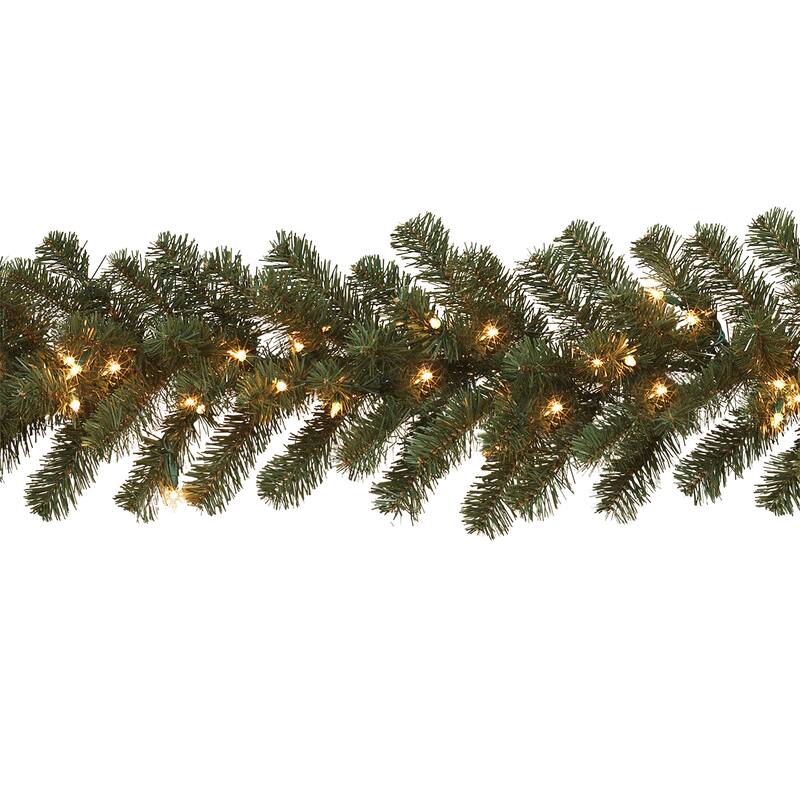 Set of 2 Christmas Holiday Balsam Pine Garland - Green