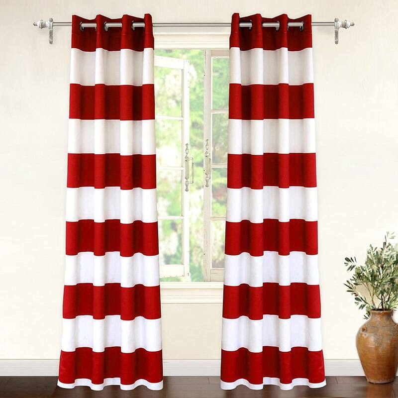 DriftAway Mia Stripe Room Darkening Curtain Panel Pair