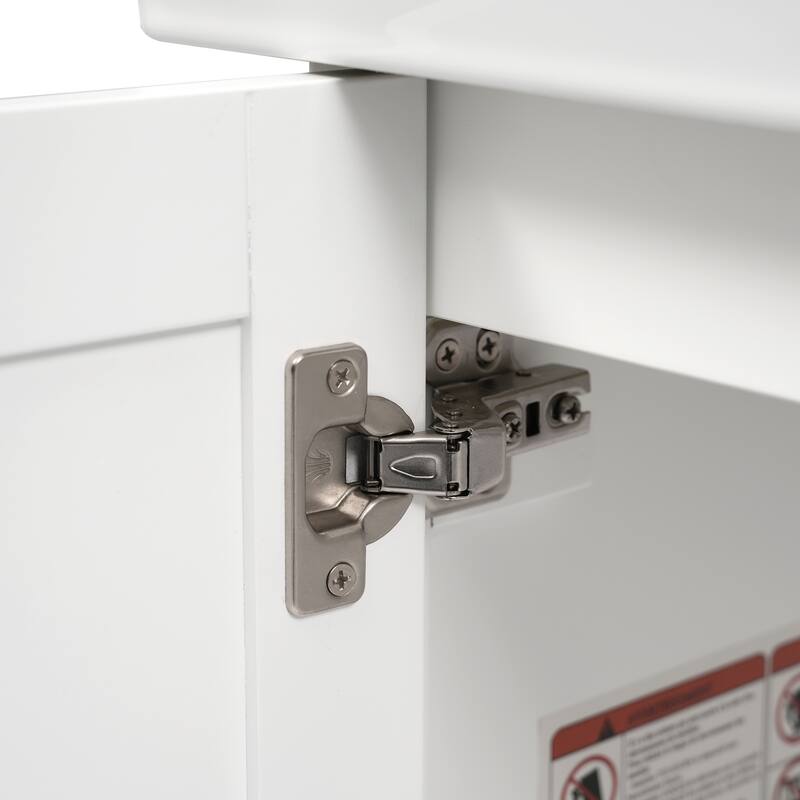 20.28" Modern Bathroom Vanity with Ceramic Sink, Solid Wood Frame, and Drawer -Ideal for Small Bathrooms