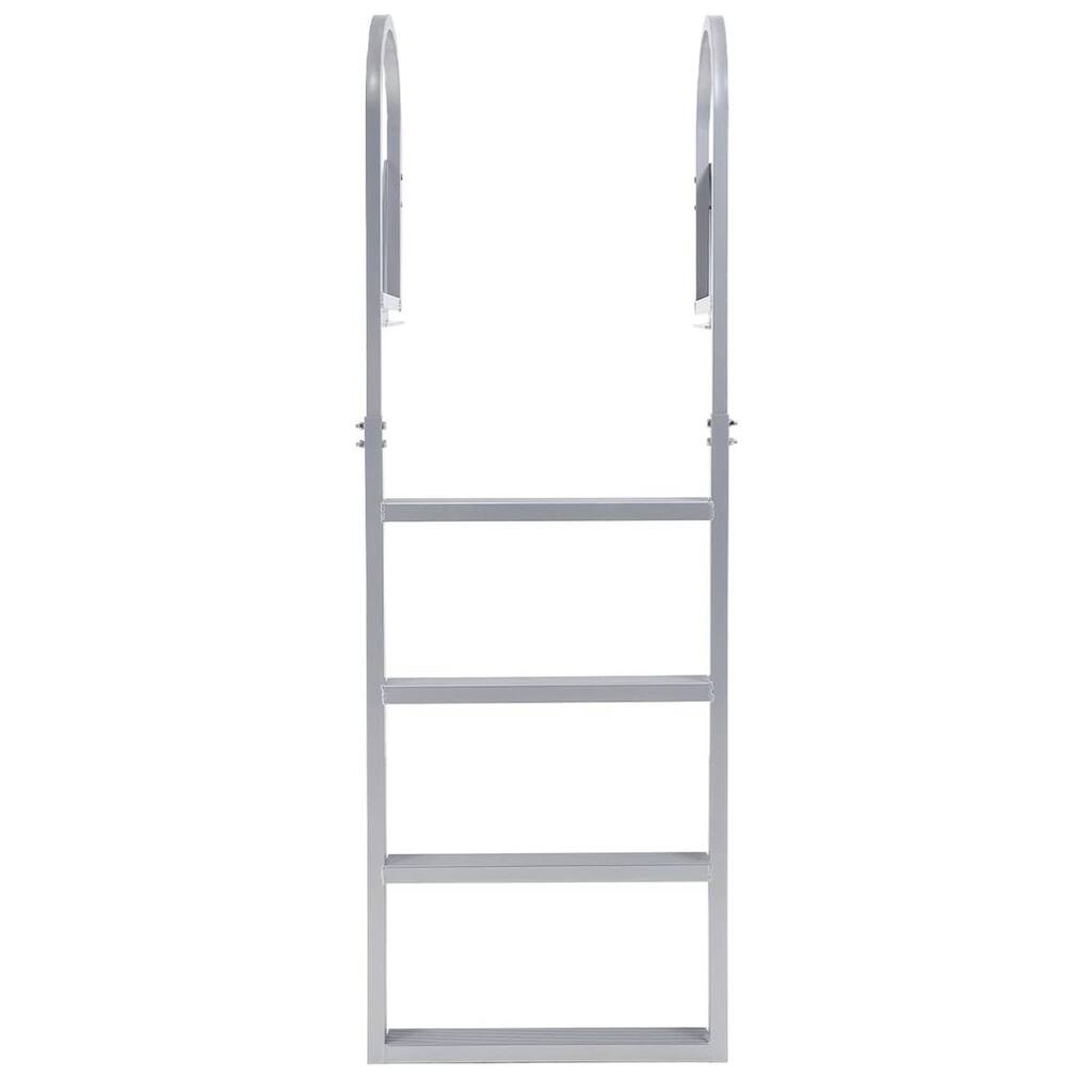 Flip Up Dock Ladder 350lbs 4-Steps for Lake, Pool