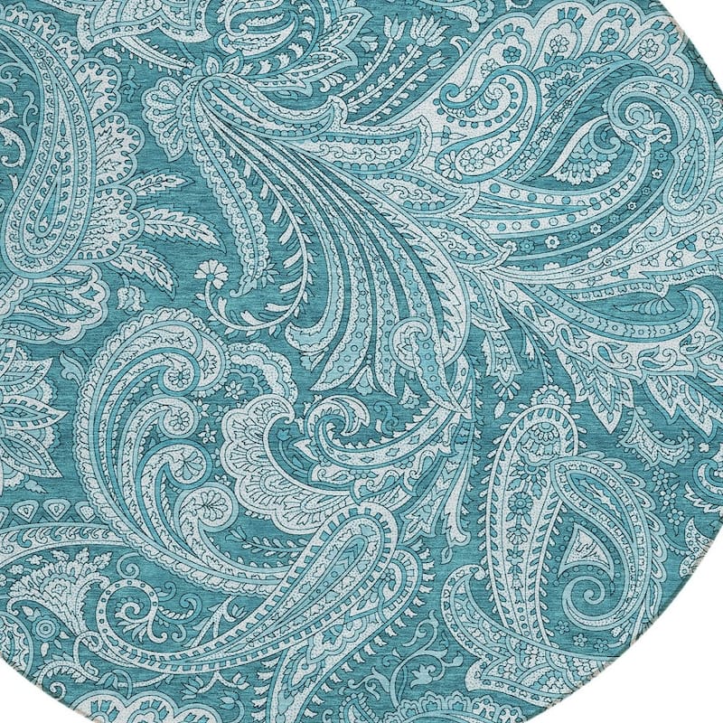 HomeRoots Paisley Transitional Rectangle Outdoor Rug
