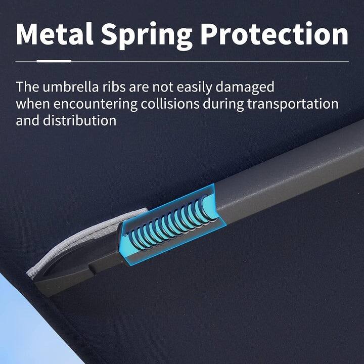 PURPLE LEAF Patio Cantilever Umbrella with 360 Degree Rotation