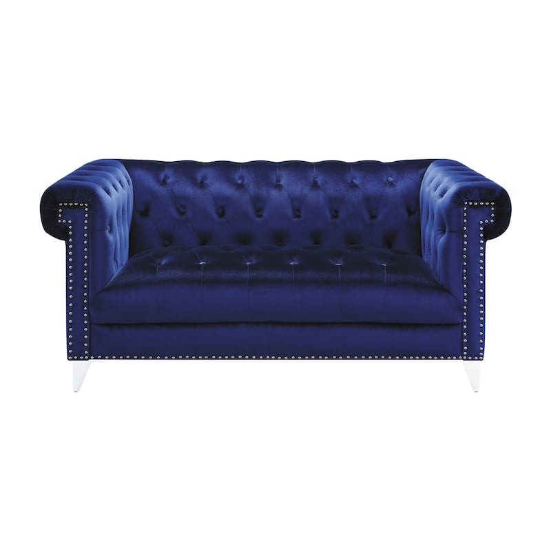 Starlet Blue 3-Piece Tufted Back Living Room Set