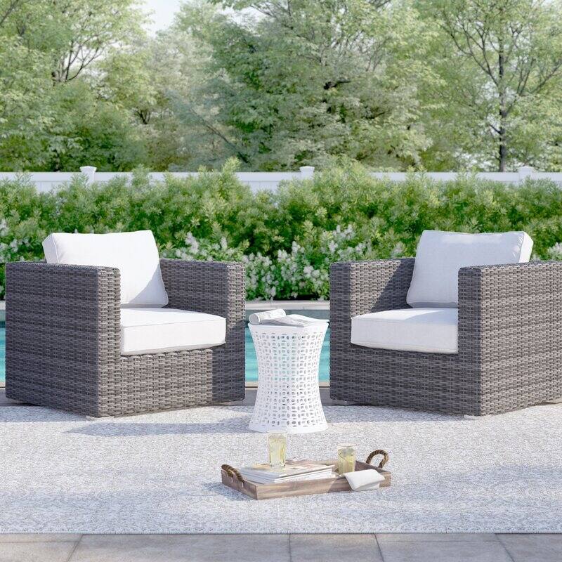 Patio Chair with Cushions - Sunbrella Canvas