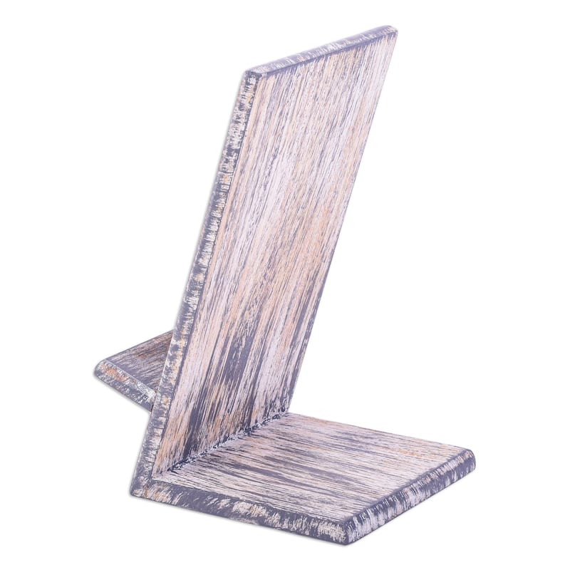 Novica Handmade Crazy Kaleidoscope Wood Phone Stand