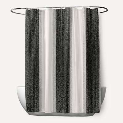 Striate Stripe Stripe Print Shower Curtain (71 x 74)