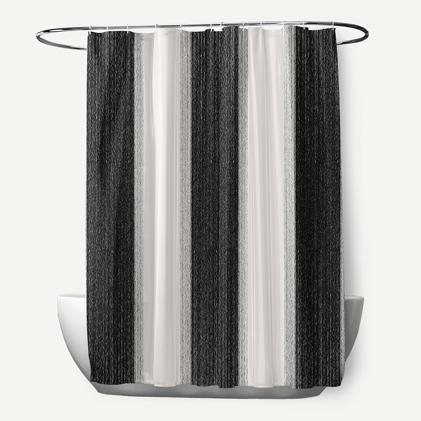 Striate Stripe Stripe Print Shower Curtain (71 x 74)