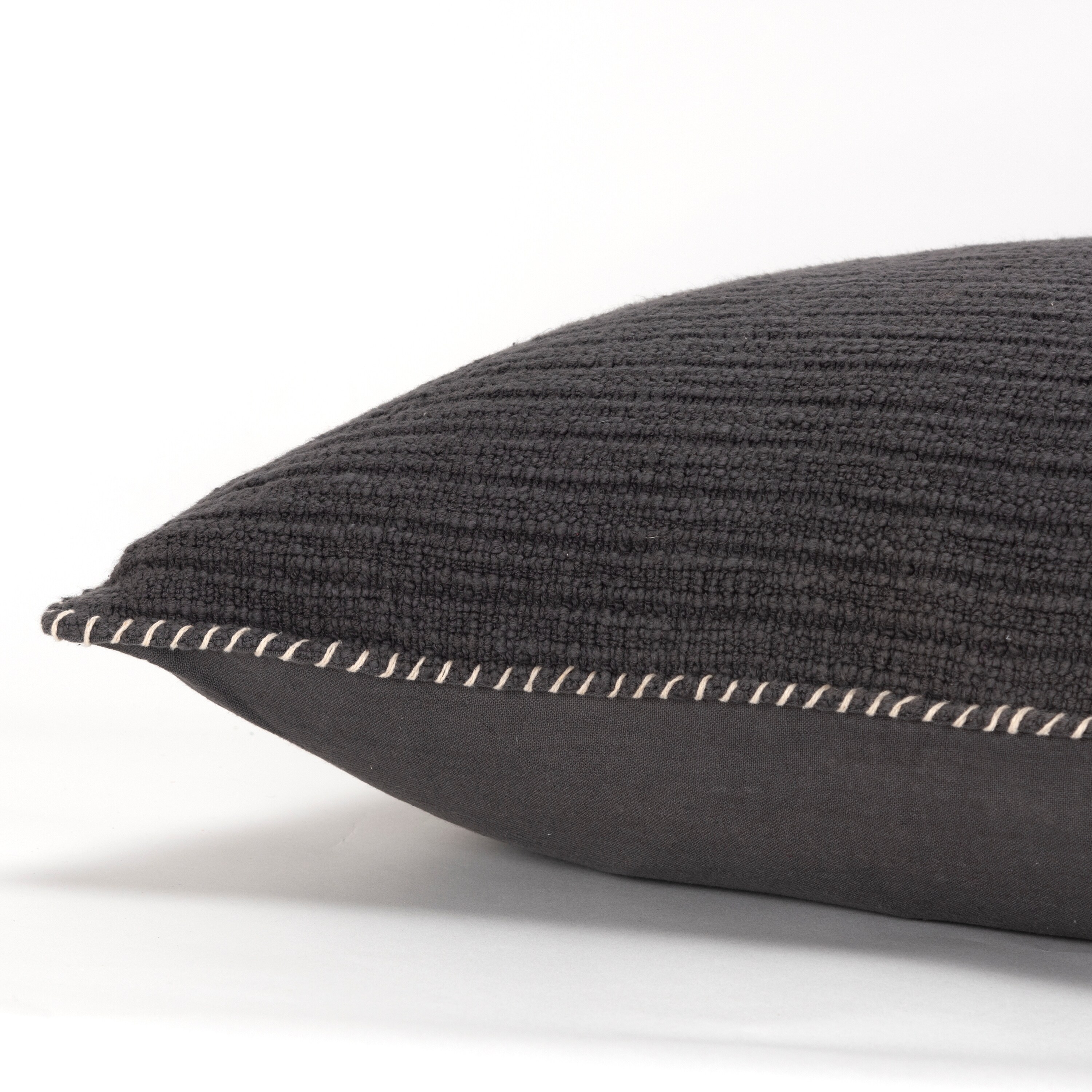 Rizzy Home Textured Stripe Woven Solid Throw Pillow Cover - Picture 8 of 28