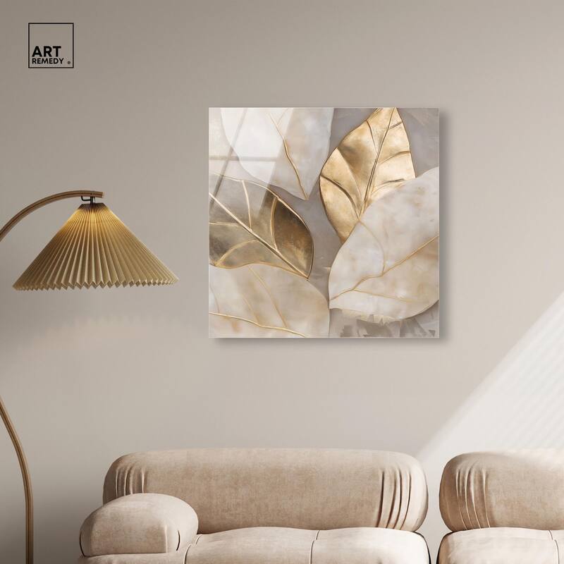Golden Cascades Acrylic by Art Remedy, Ready to Hang