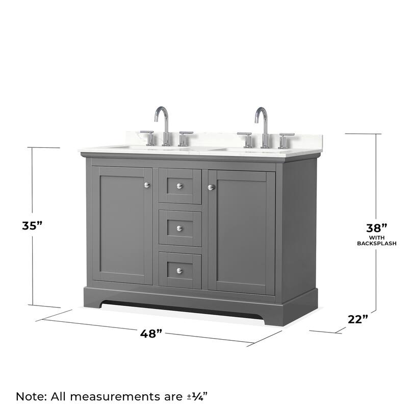 Wyndham Collection WCV232348D-QTZ-US3MXX Avery 48" Free Standing