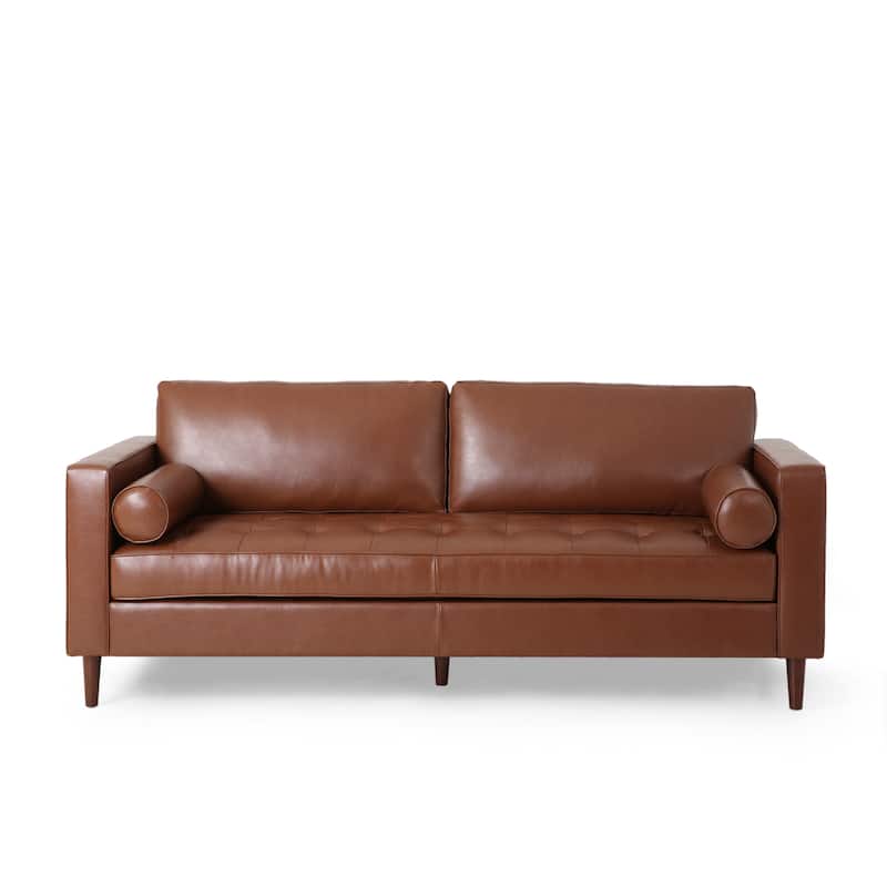 Malinta Faux Leather 3 Seater Sofa and Club Chair Set by Christopher Knight Home