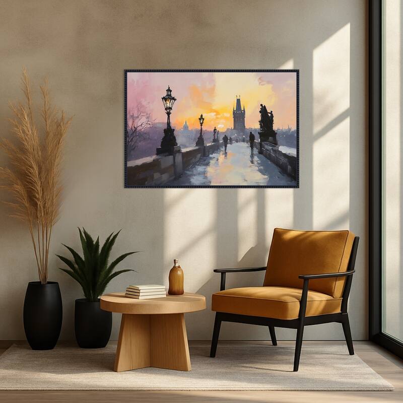 The Bridge by Tradelink inhouse artist Framed Canvas Wall Art Print