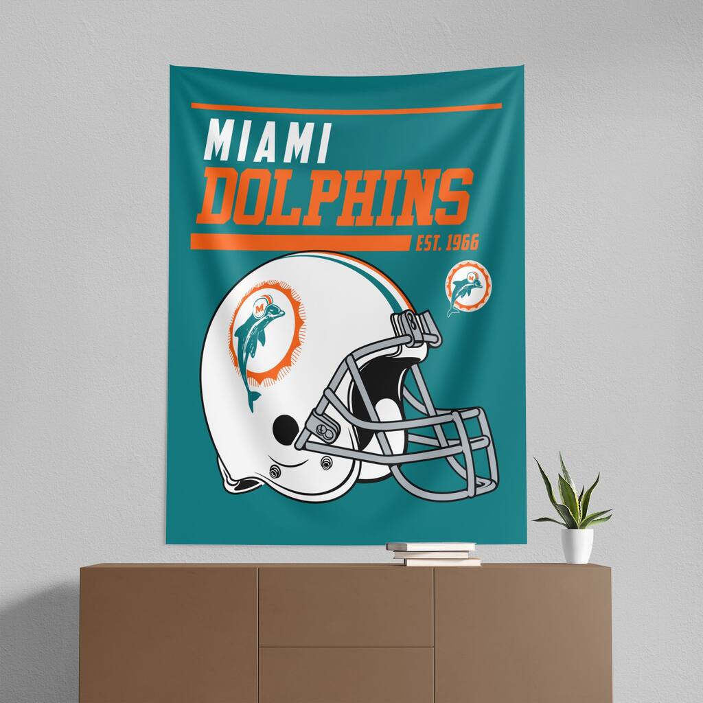NFL 40 YD Dash Legacy Miami Dolphins Wall Hanging - 50"x60"