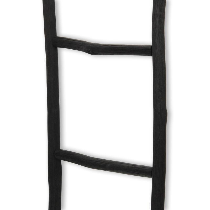 Theron 59" Black Wood Blanket Ladder