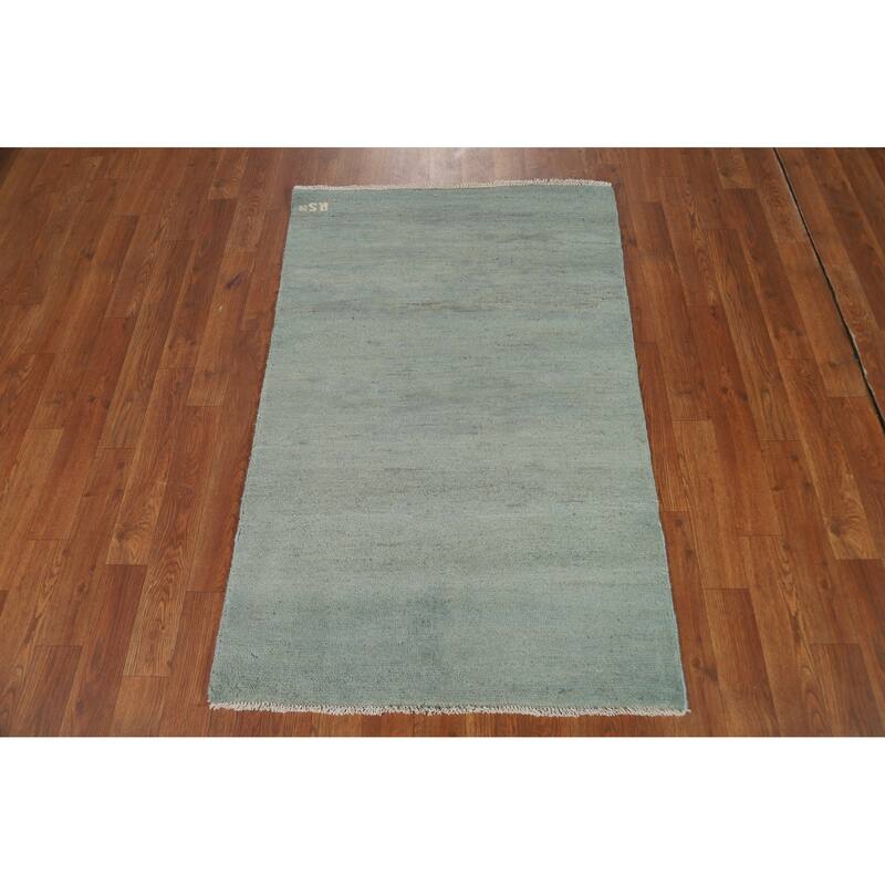 Stripe Gabbeh Modern Rug Handmade Wool Carpet - 2'7" x 4'1"