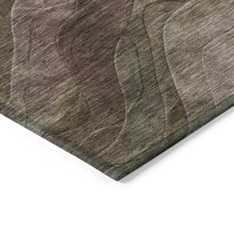 HomeRoots Abstract Transitional Rectangle Outdoor Rug