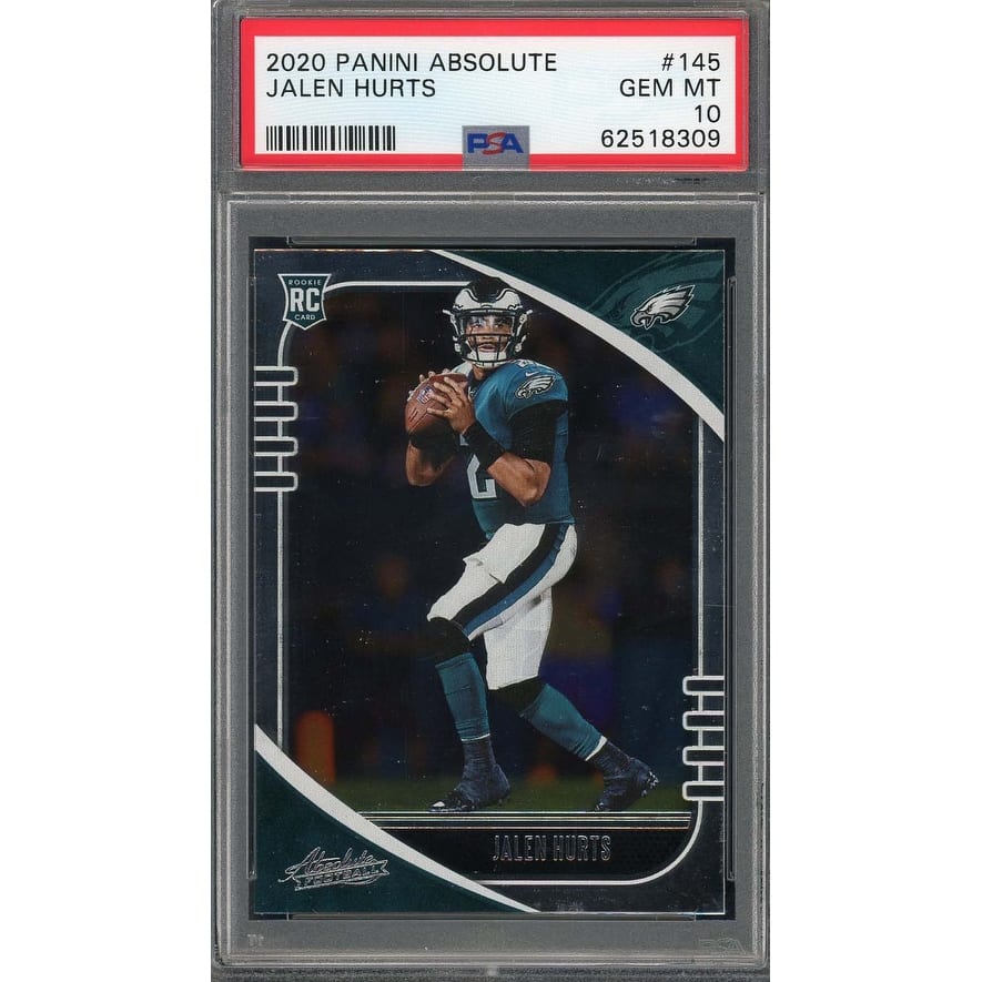 Jalen Hurts 2020 Panini Absolute Football Rookie Card #145 Graded PSA 10 - 8'6" x 11'6"