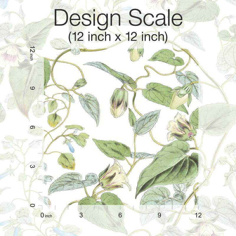 York Wallcoverings Moon Flower White Wallpaper