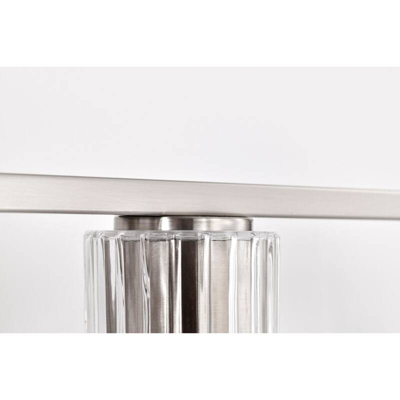 Gianna 4 Light Vanity Brushed Nickel Finish Clear Glass - Brushed Nickel