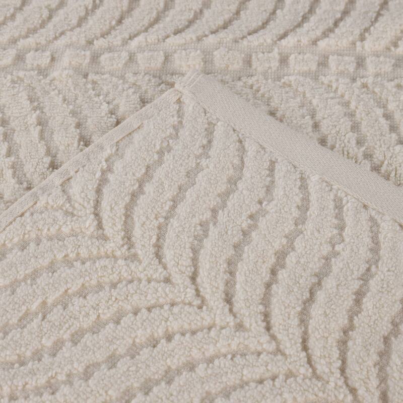 Superior Chevron Zero Twist Cotton Face Towel Washcloth Set of 12
