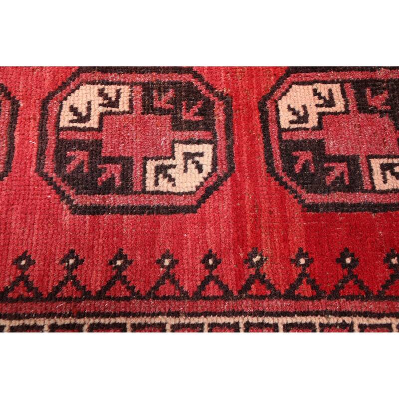 ECARPETGALLERY Hand-knotted Baluch Red Wool Rug - 3'6 x 6'4