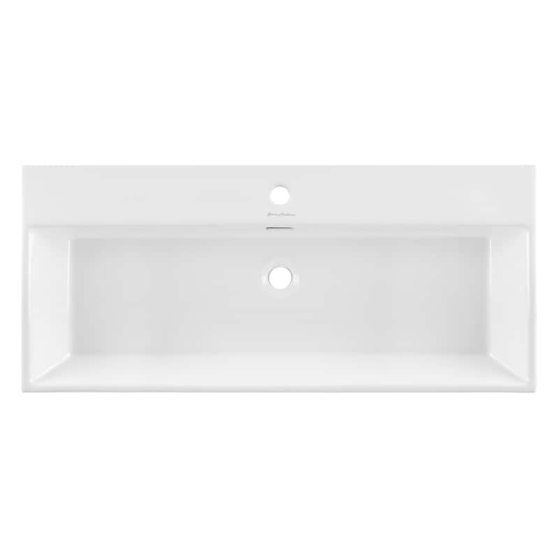 Claire Ceramic Console Sink White Basin Gold Legs