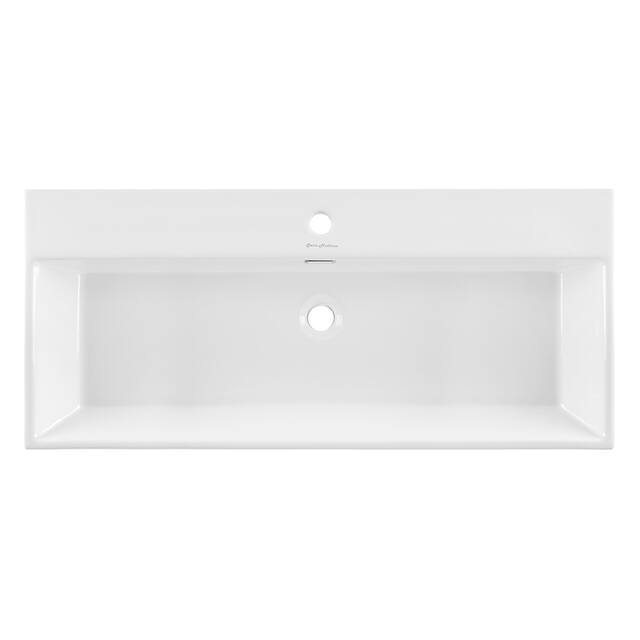 Claire Ceramic Console Sink White Basin Gold Legs