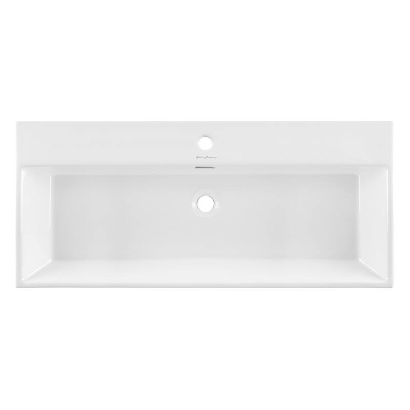 Claire Ceramic Console Sink White Basin Gold Legs