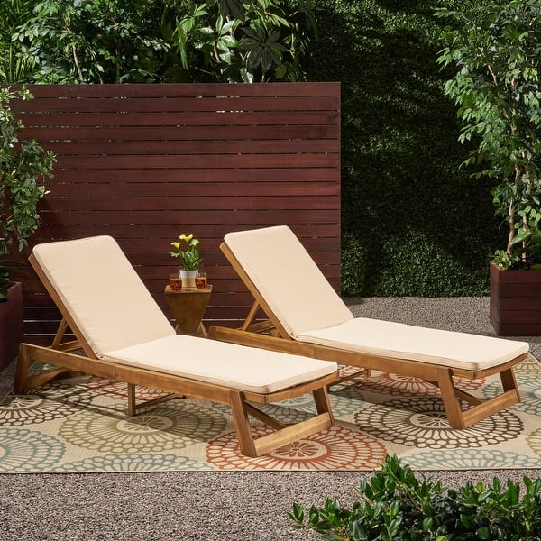 slide 6 of 17, Nadine Chaise Lounge Cushions ONLY (Set of 2) by Christopher Knight Home Cream