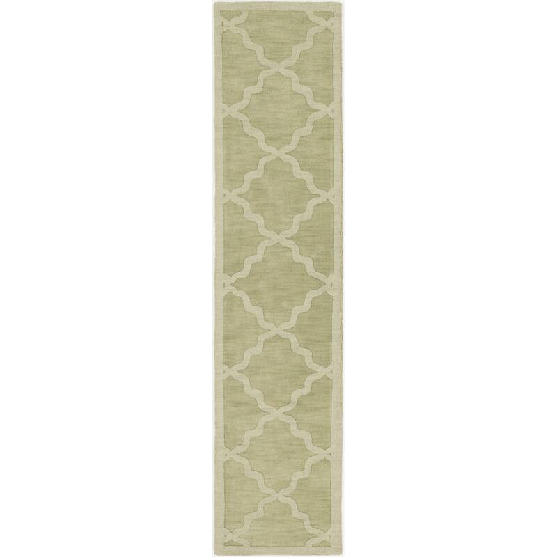 Hand-Tufted Amy Tone-on-Tone Lattice Wool Rug