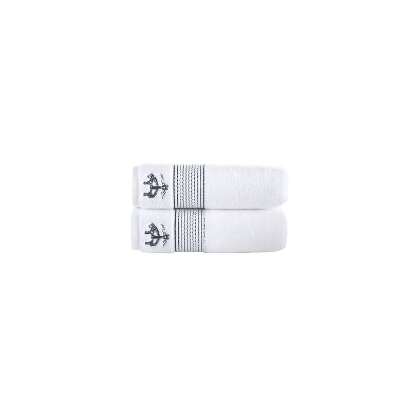 Brooks Brothers Rope Stripe Border 2 pcs Hand Towels