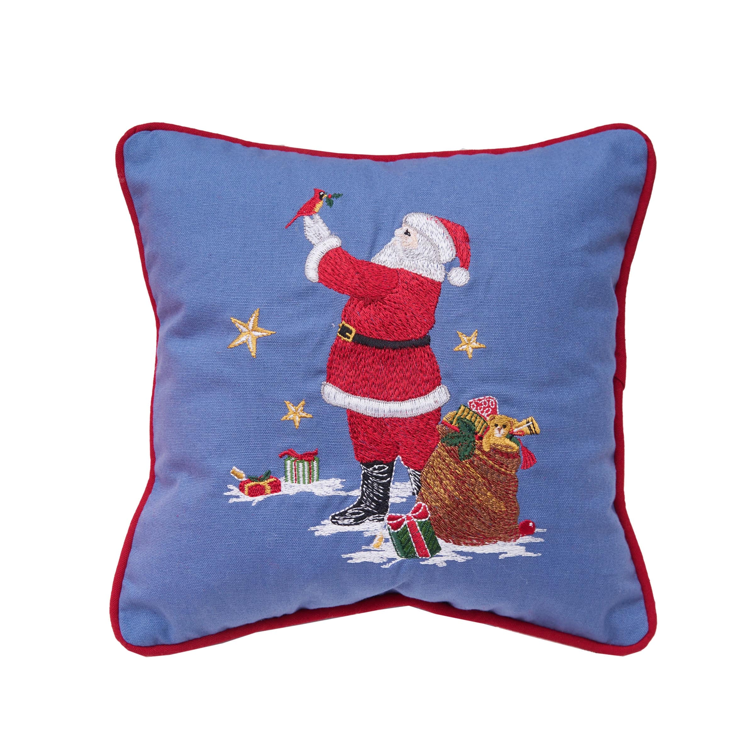 Santa and Cardinal Pillow