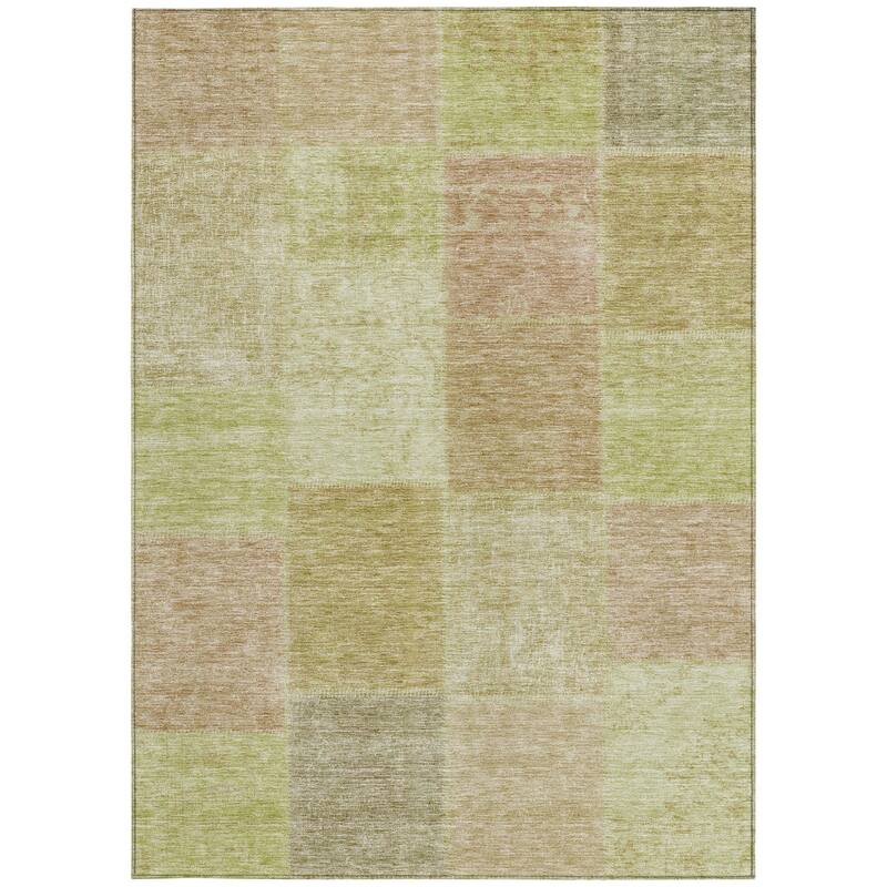 HomeRoots Patchwork Transitional Rectangle Outdoor Rug