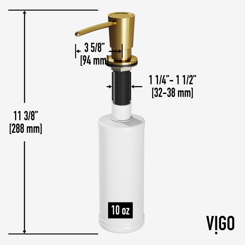 VIGO 10 oz. 1.5" W Kitchen Soap Dispenser