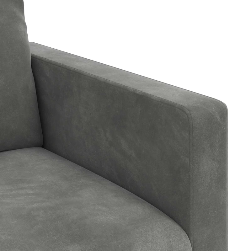 vidaXL Sofa Dark Grey in Velvet