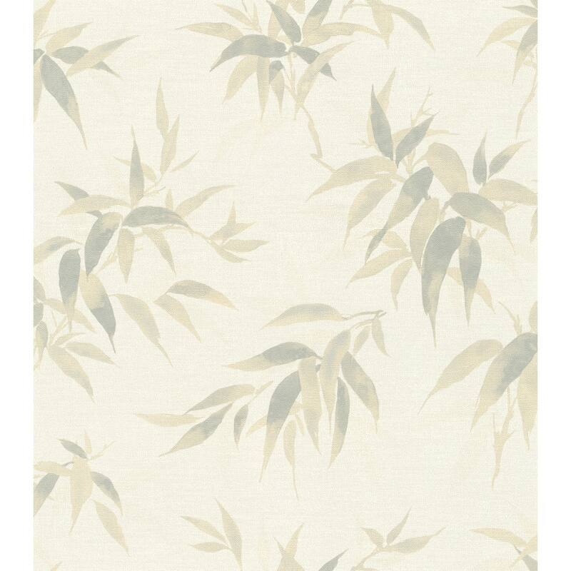 Advantage Minori White Leaves Wallpaper - 20.9in x 396in x 0.025in - 20.9in x 396in x 0.025in