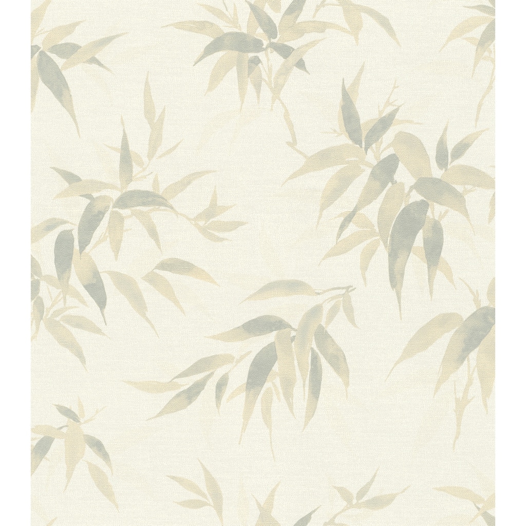 Advantage Minori White Leaves Wallpaper - 20.9in x 396in x 0.025in - 20.9in x 396in x 0.025in