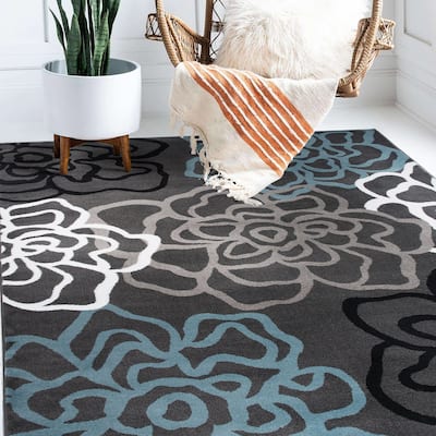World Rug Gallery Contemporary Modern Floral Flowers Area Rug