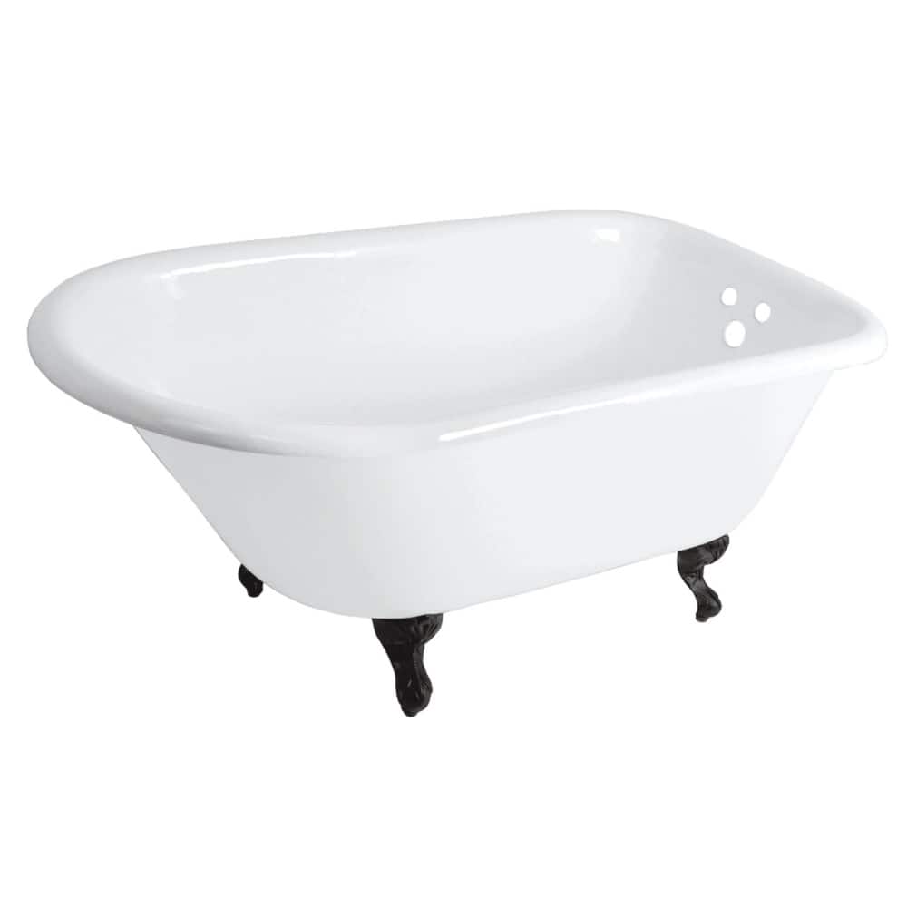 Kingston Brass Aqua Eden 48" Clawfoot Cast Iron Soaking Tub with