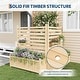 preview thumbnail 3 of 3, 2-Panel Wood Fence Panels with Planter Box for Outside, Yard - N/A