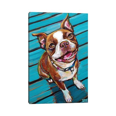 iCanvas "Cookie The Red Boston Terrier" by Robert Phelps Canvas Print