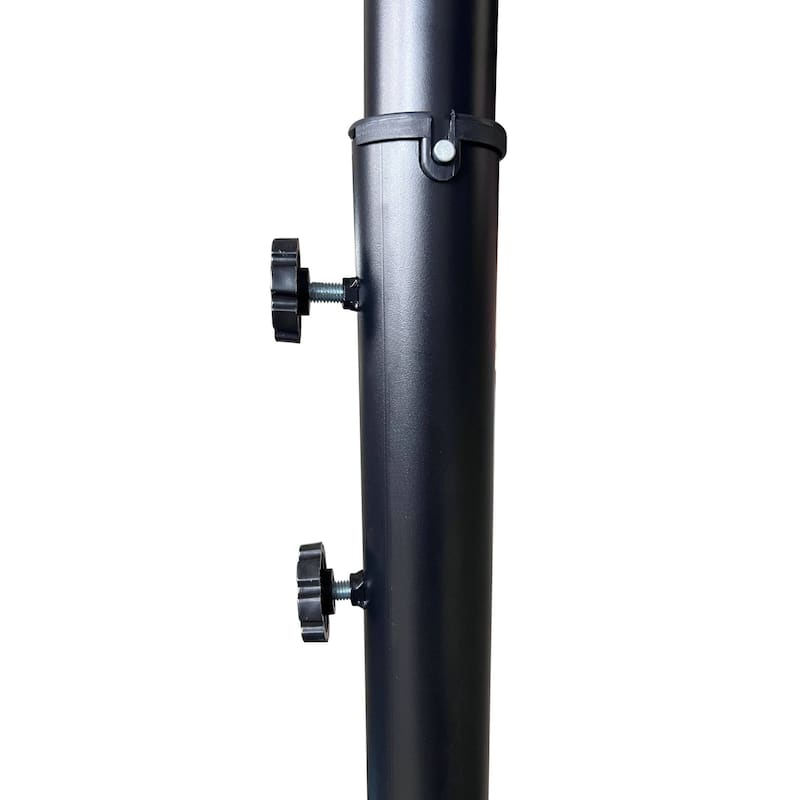 Willry 10 inch Outdoor Hanging Market Umbrella - Cantilever Patio Umbrella with Solar LED Lights, Deck, Beach & Backyard