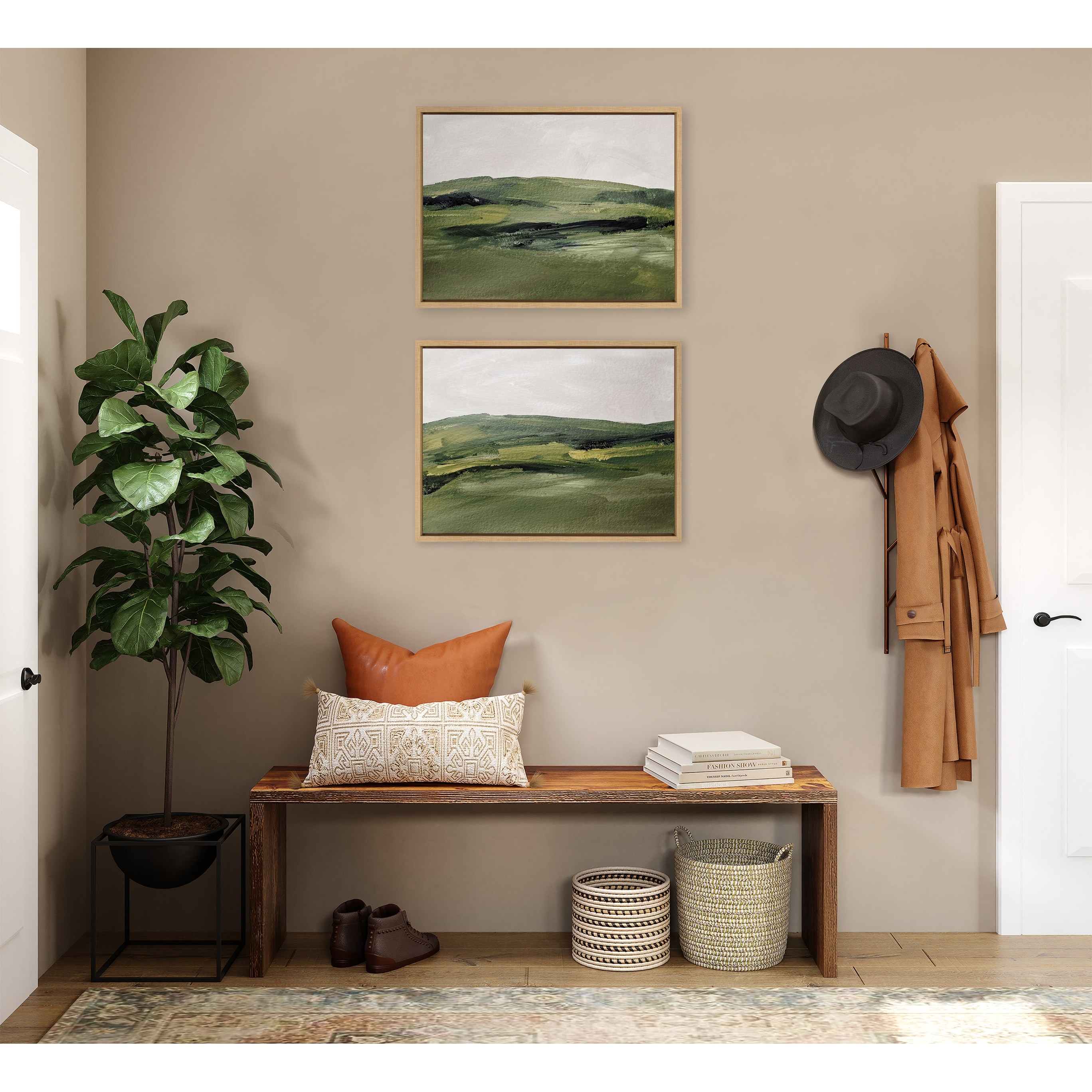Kate and Laurel Sylvie Landscape Framed Canvas Art by Amy Lighthall