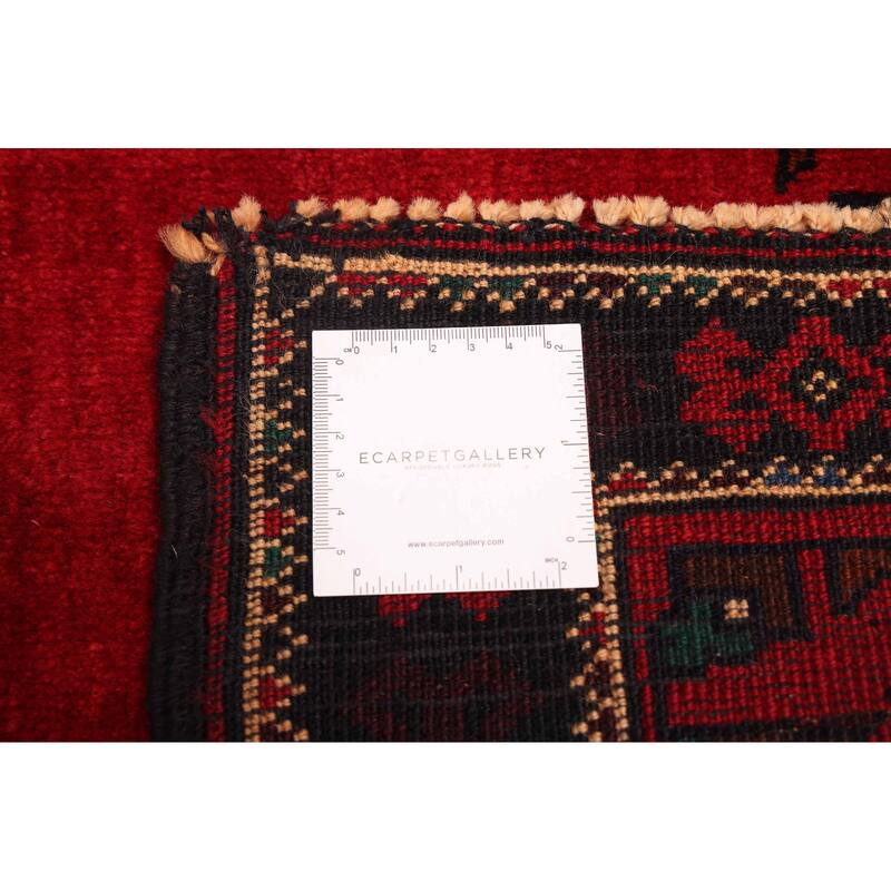 ECARPETGALLERY Hand-knotted Teimani Red Wool Rug - 3'9 x 6'4