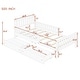preview thumbnail 39 of 50, Wood Platform Bed with 2 Storage Drawers & Both Sides Guardrails, Storage Bed Frame for Bedroom, Guest Room